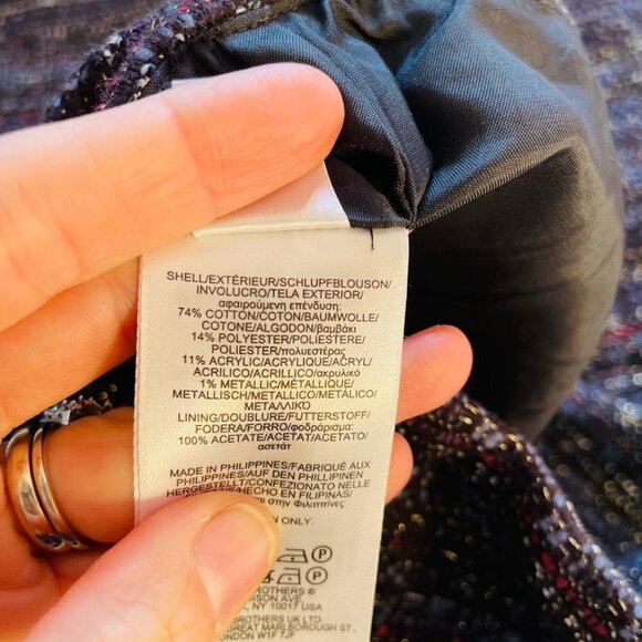 Brooks Brothers Skirt Tweed Metallic Winter Classic Boots Knit Sweater Holiday - Picture 6 of 7